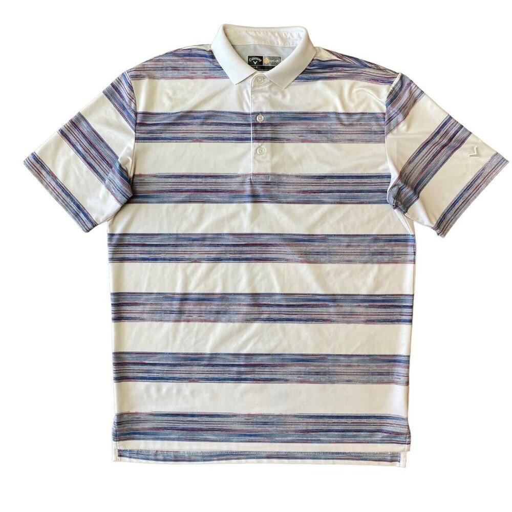 Callaway Opti-Dri Polo Golf Shirt Mens Small  Performance SS Striped